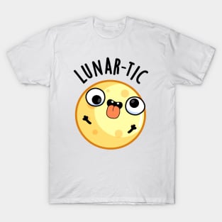 Lunartic Funny Astronomy Moon Pun T-Shirt